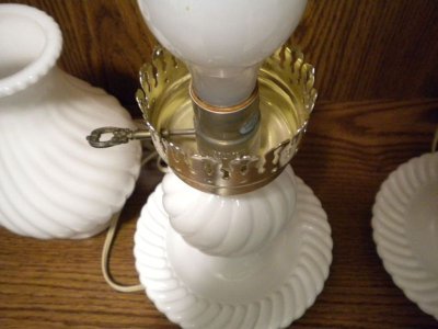 画像3: ビンテージ・ミルクグラス・ランプ　２個セット