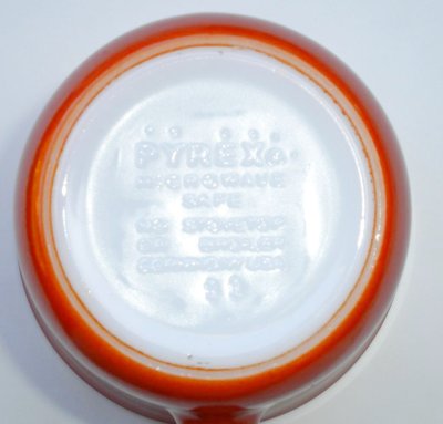 画像3: パイレックス　ミルクグラス　カラーマグ　バーンオレンジ（赤茶）