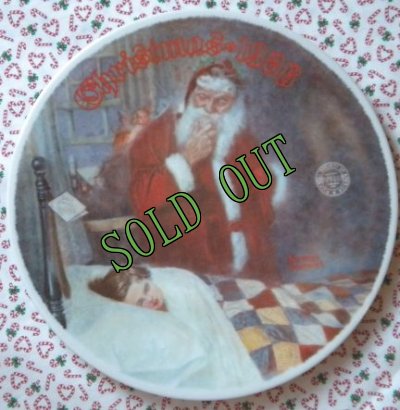 画像1: sold Norman Rockwell, Christmas Plate, 1986 Deer Santy Claus