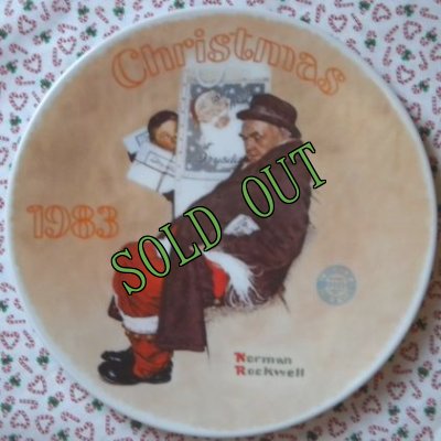 画像1: sold Norman Rockwell, Christmas Plate, 1983 Santa in the Subway