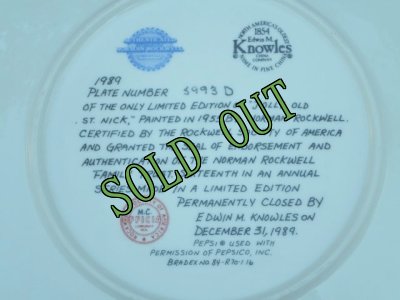 画像2: sold Norman Rockwell, Christmas Plate, 1989 Jolly Old St. Nick