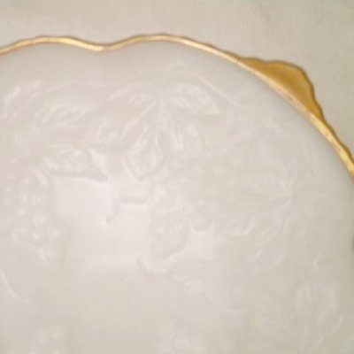 画像3: アンカーホッキング　ミルクグラス　グレープ　ゴールドトリム・レリッシュトレー