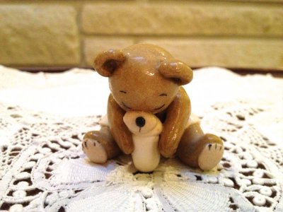画像1: mini pottery baby bear