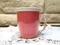 Vintage Raffiaware Burlap Pink Melmac Mug