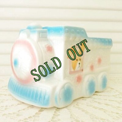 画像1: sold ベビープランター　ベビーくまちゃん＆うさちゃんの汽車ぽっぽ