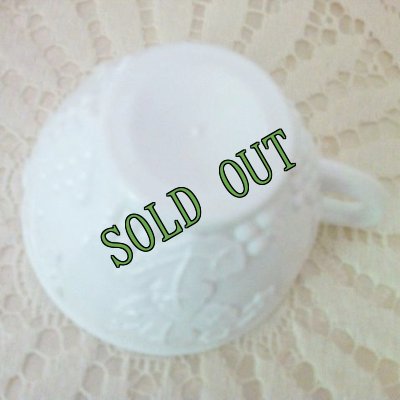 画像10: sold インディアナグラス ミルクグラス ハーベストグレープ ティーカップ 