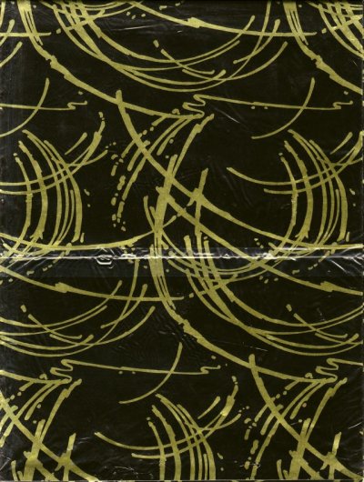 画像2: Vintage Wrapping Paper, Black & Metaric Gold, 1 Giant Sheet