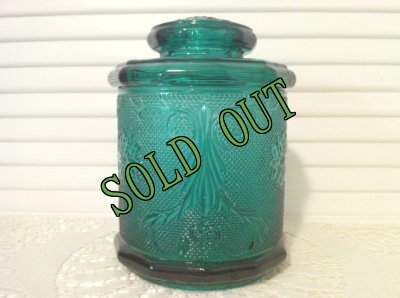 画像2: sold Indiana Glass, Tiara Sandwich Spruce Green, Canister Jar　