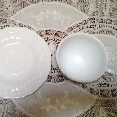 画像17: インディアナグラス　ミルクグラス　ハーベストグレープ　カップ &ソーサー 