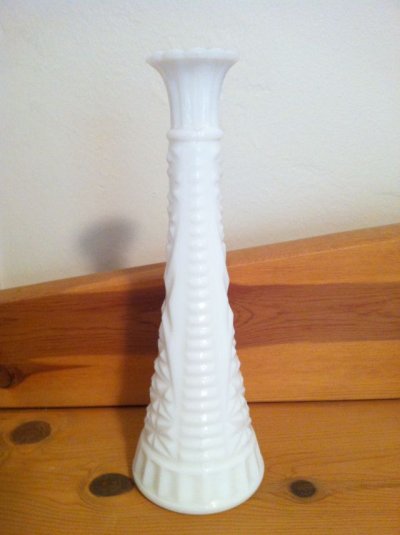 画像4: アンカーホッキング　ミルクグラス花瓶　スター＆バー（大）