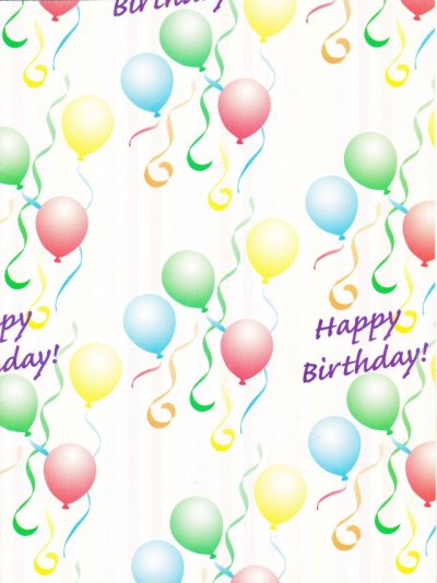 画像1: Wrapping Paper,Happy Birthday Balloons