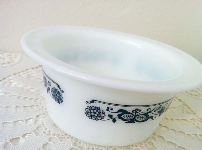 画像8: パイレックス オールドタウンブルー ミルクグラス バター・タブ・ディッシュ