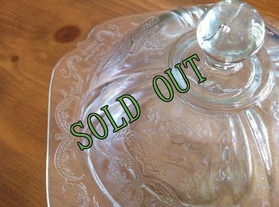 画像2: sold Indiana Glass, Madrid, Crystal, Round Covered Butter Dish
