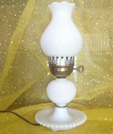 他の写真1: sold ビンテージ・ミルクグラス・ホブネイル・ランプ