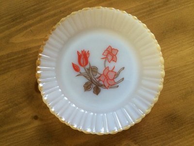 画像1: ターモクリサ（メキシコ）花柄モナーク・ペタルウェア ブレッド＆バター皿