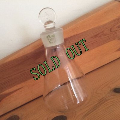 画像1: sold ビンテージパイレックス　三角フラスコ　密閉栓つき　500ml