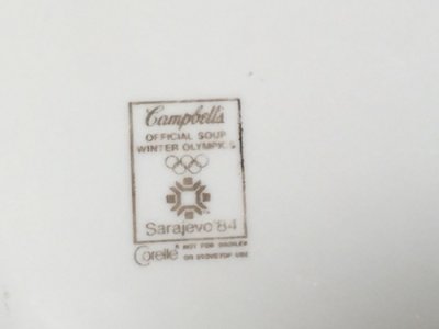 画像3: コレール（コーニング社）1984 サラエボ・オリンピック・キャンベルスープボウル