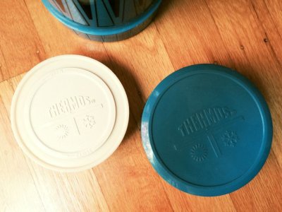 画像5: サーモス ビンテージ水筒 1960年代 ブルー＆ブラックダイヤモンド柄 made in USA