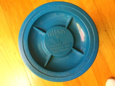 画像3: サーモス ビンテージ水筒 1960年代 ブルー＆ブラックダイヤモンド柄 made in USA