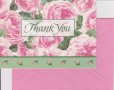 画像1: Vintage Thank You Card, Pink Rose, made in USA (1)