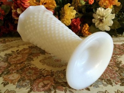 画像5: ファイヤーキング ミルクグラス ホブネイル 花瓶(大)
