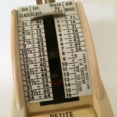 画像7: ビンテージ　ペルーズ社　1ポンド　ミニースケール ※オンス-ポンド計量のみ アメリカの1958年8月1日郵便料金レート版　made in USA