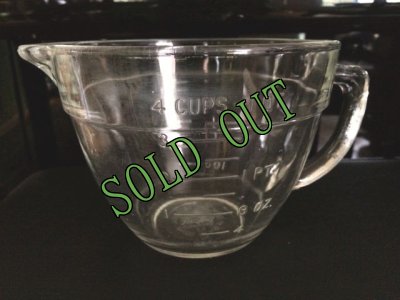 画像1: sold ファイヤーキング　バターボウル・ミキシング・計量カップ　１リットル／アメリカサイズの４カップ
