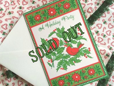 画像1: sold 未使用ビンテージ・ホールマーク　クリスマス・インビテーションカード（白封筒つき） アメリカ製