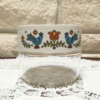 画像6: パイレックス カントリーフェスティバル（フレンドシップ/ブルーバード） ガラスキャニスター（Ｓ）アメリカ製