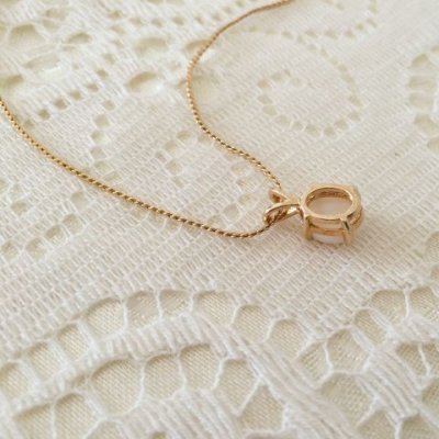 画像3: 新品　オーストラリアン・ホワイトオパール・カボション・ゴールドネックレス