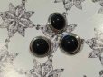 画像2: NEW Button Silver Trim & Black 3pc (2)