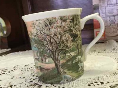 画像1: Currier & Ives 4 Seasons Spring Mug made in Japan