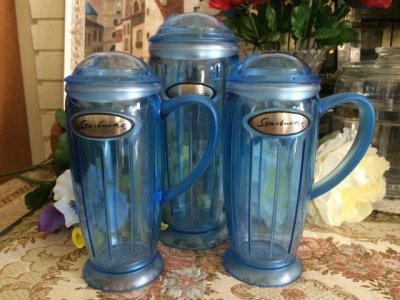 画像3: スターバックス 2002・2003年 北米限定販売 アクアブルー・ロケットタンブラー ３個セット　