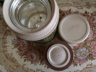 画像4: サーモス ビンテージ魔法瓶水筒 1970年 オリーブグリーン made in USA