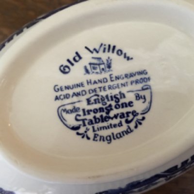 画像6: イングリッシュアイアンストーンテーブルウェア　ブルーウィロー　グレービー・ボート　made in England