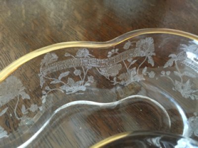 画像7: ＊Duncan Miller Heavy Glass Canterbury Divided Relish Dish with Gold (1938-1955)