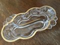 ＊Duncan Miller Heavy Glass Canterbury Divided Relish Dish with Gold (1938-1955)