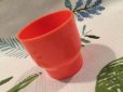 画像6: Vintage Plastic Cup & Dish Orange Set