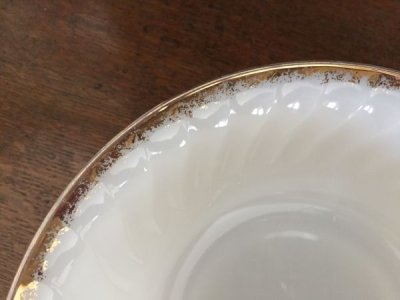 画像3: ＊　ファイヤーキング　ミルクグラス　ゴールデン・スワール　サービング・ボウル