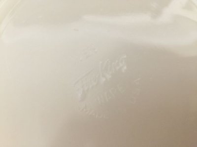 画像5: ＊　ファイヤーキング　ミルクグラス　ゴールデン・スワール　サービング・ボウル