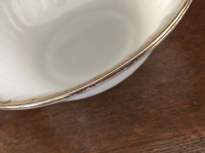 画像4: ＊　ファイヤーキング　ミルクグラス　ゴールデン・スワール　サービング・ボウル