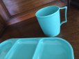 画像3: ＊Vintage Colonial Plastics MFG Co. Divided Plate and Cup Set Turquoise (3)