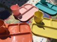 画像4: ＊Vintage Colonial Plastics MFG Co. Divided Plate and Cup Set Pink (4)