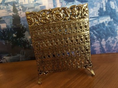画像3: ビンテージ・ゴールドメタル・フィリグリー　ティッシュボックス・カバー 