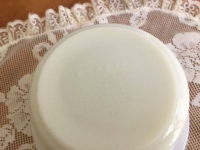 画像5: パイレックス オールドタウンブルー ミルクグラス バター・タブ・ディッシュ