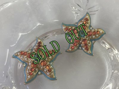 画像2: sold AVON KJL Vintage Rine Stone Starfish Earring
