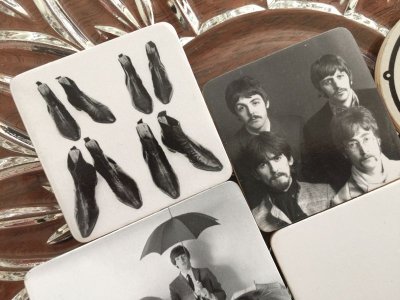 画像3: 新品　ビートルズ・マグネット　白黒　5pc セット　＃１