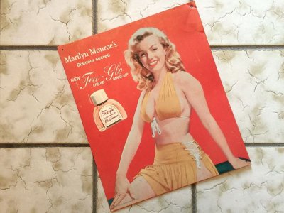画像1: マリリン・モンロー　ティンサイン（ブリキ看板）1996年製　リキッドファンデーションの広告レプリカ