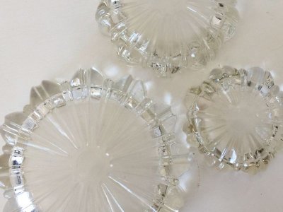 画像7: ＊ヘイゼルアトラス フルーティド・ラウンド  ネスティング・アッシュトレイ　３ピース・セット