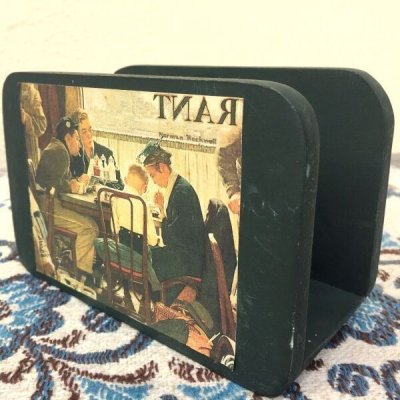 画像4: ノーマン・ロックウェル　木製ナプキンホルダー　サタデーイブニングポスト（1951年）コレクション　感謝祭の祈り